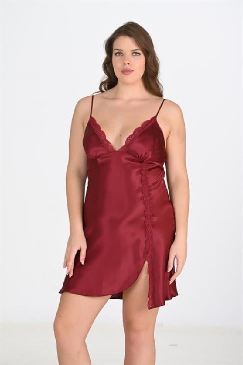 Ahu 2li Bordo Sabahlık Takımı Bigsize 6202
