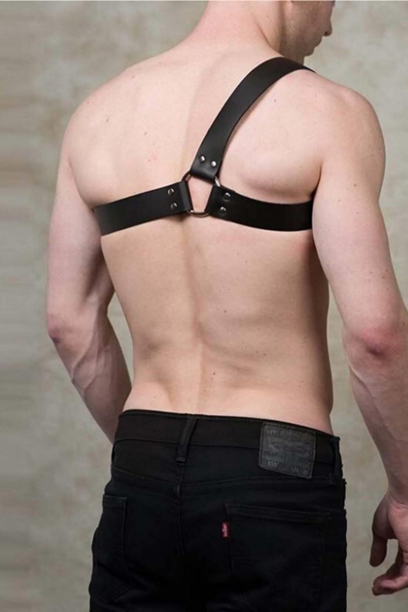 Arias Closet Erkek Deri Omuz Detaylı Harness Aksesuar