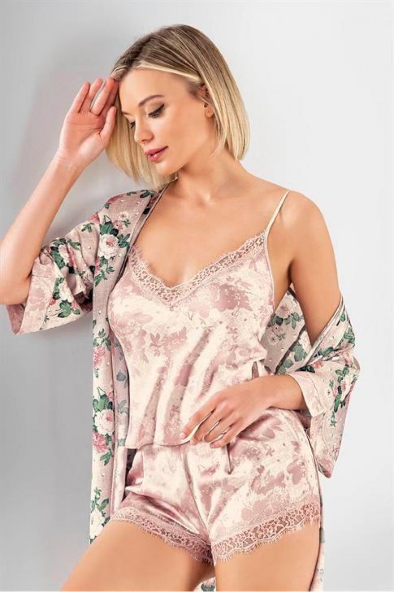 Arias Closet 3lü Şort Takımı Desenli