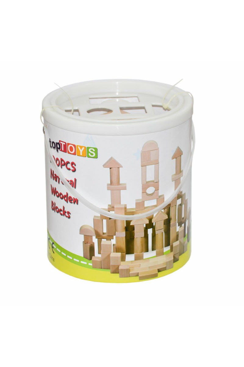 Cs-8831 Natural Ahşap Blok Seti 100 Parça -chiva