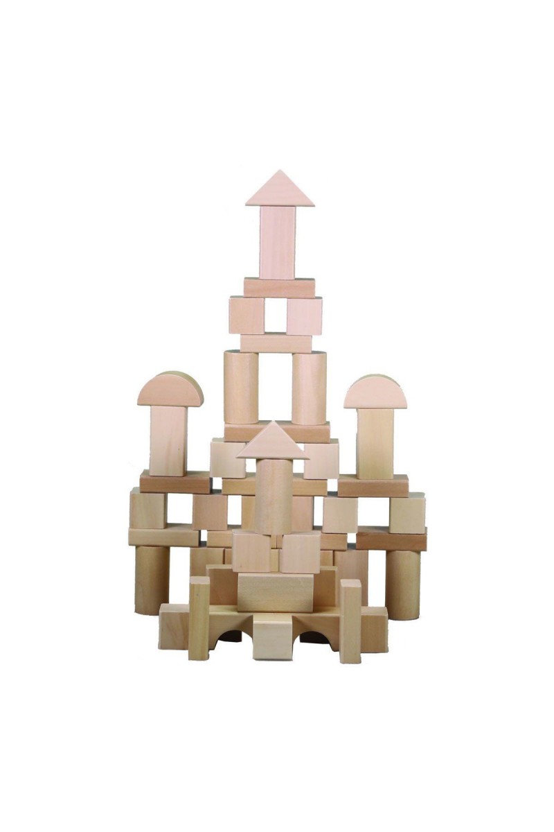 Cs-8832 Natural Ahşap Blok Seti 50 Parça -chiva