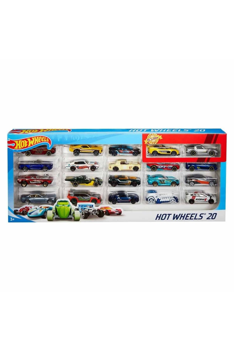 H7045 Hot Wheels 20li Araba Seti-karışık Asorti