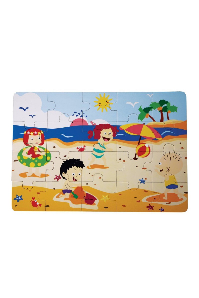 1282-cs Chiva, Ahşap Yer Puzzle