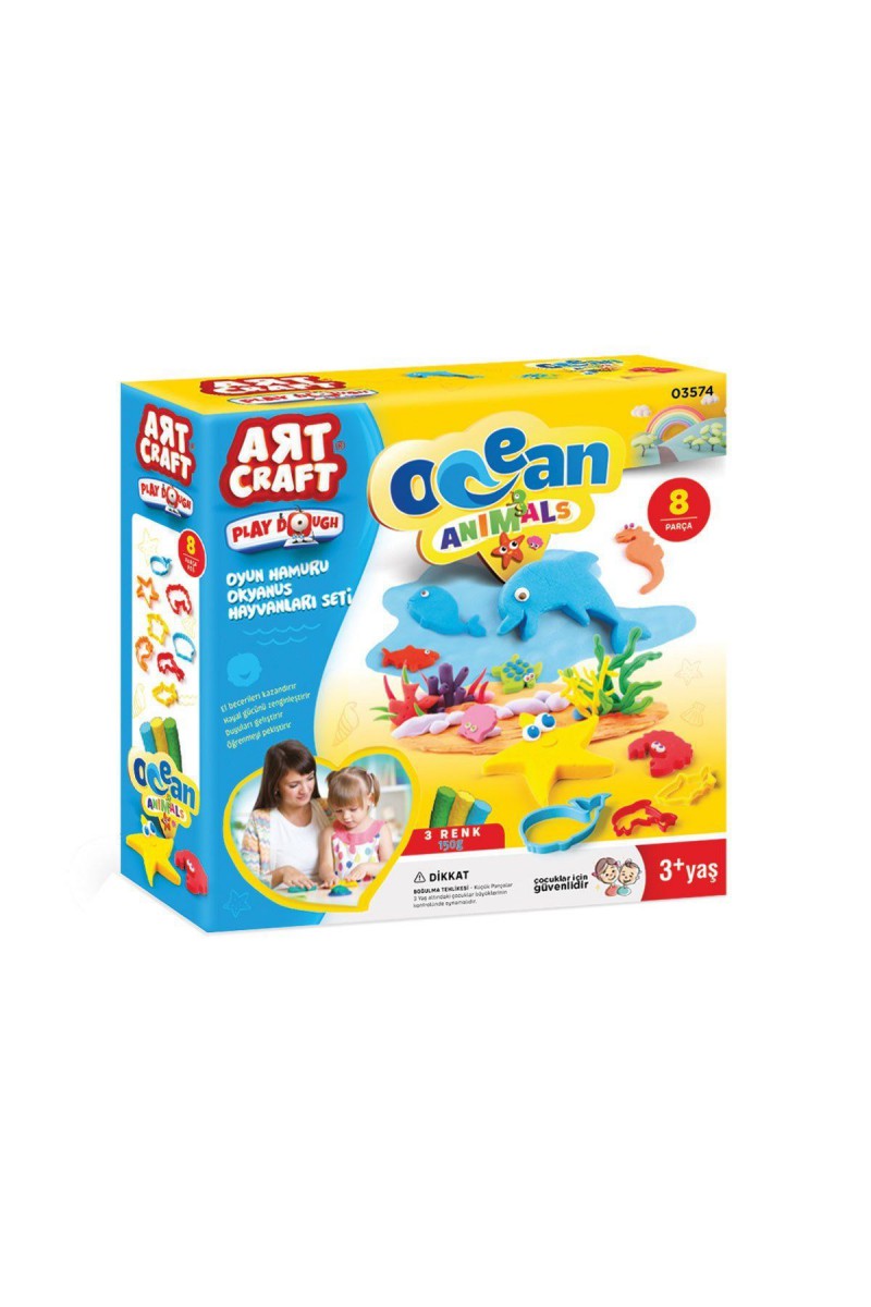 03574 Dede, Okyanus Hayvanları Seti Oyun Hamuru 150 Gr / +3 Yaş