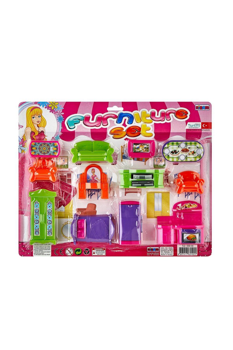 Nzm-102 Nizam, Mini Furniture - Büyük Eşya Seti / +3 Yaş