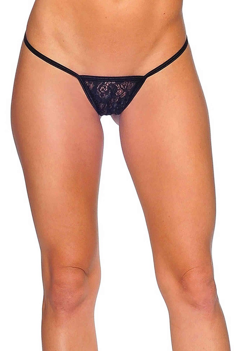 Leyna Siyah Dantelli Tanga Tm1164