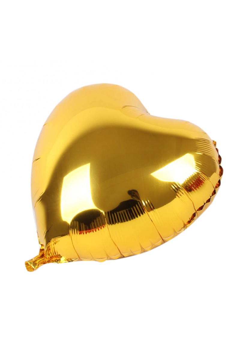 Kalp Balon Folyo Sarı 45 Cm 18 inç