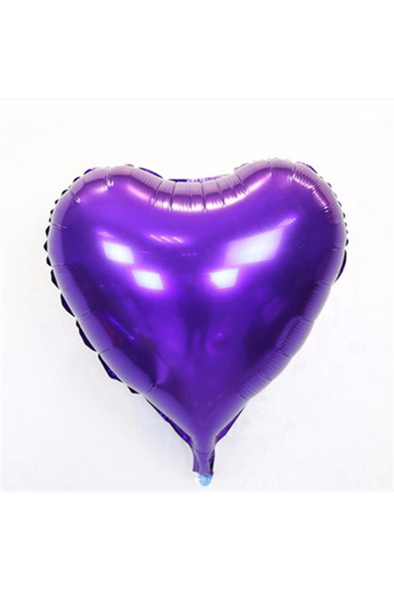 Kalp Balon Folyo Mor 45 Cm 18 inç