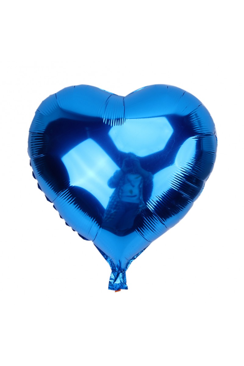 Kalp Balon Folyo Mavi 45 Cm 18 inç