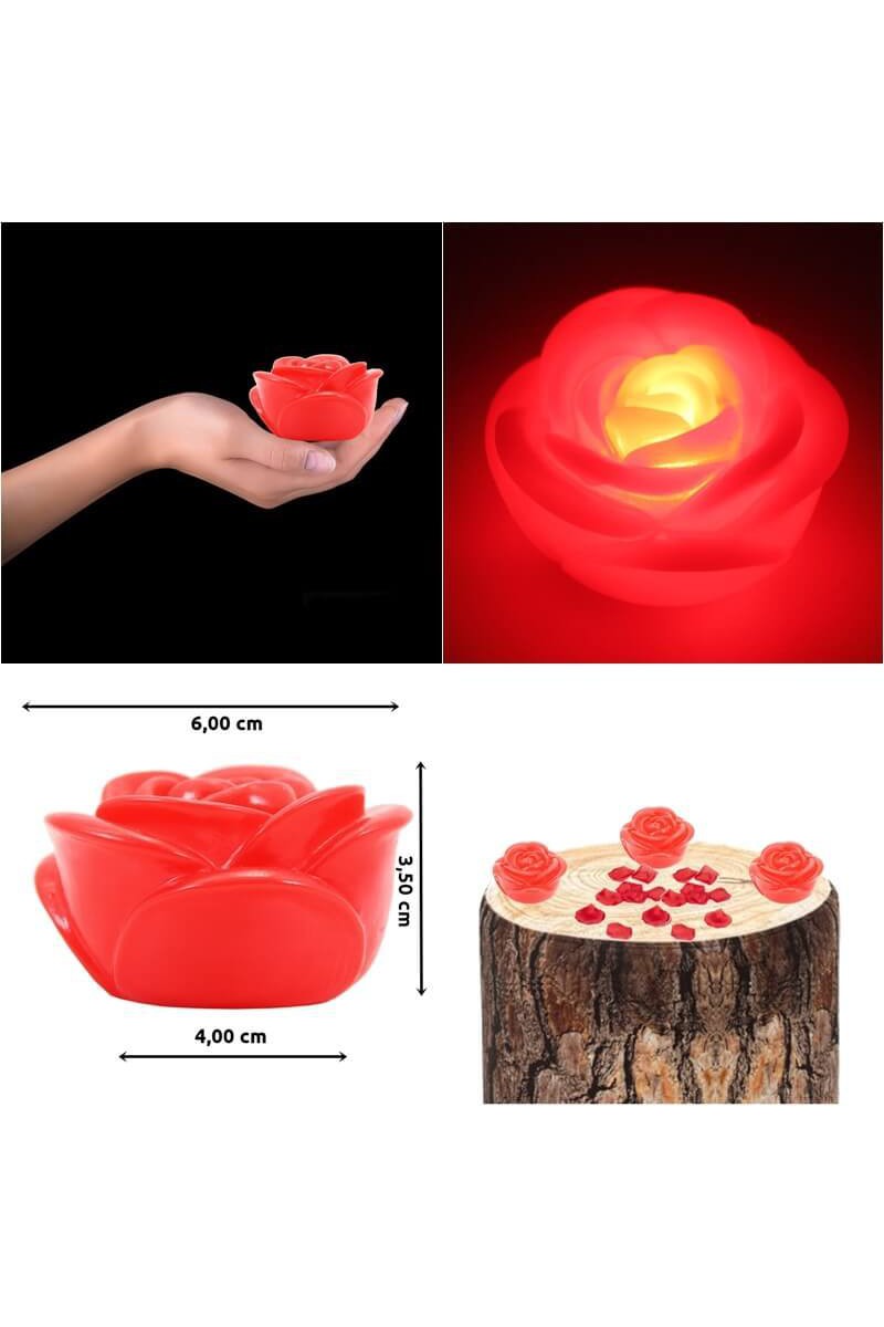 Led Işıklı Gül Romantik Gül