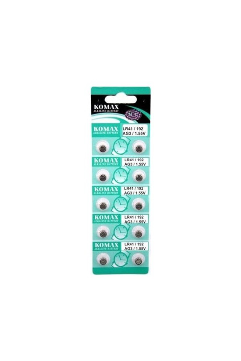 Ag3 Saat Pili - Düğme Pil 10lu Paket Lr41/192 1.55v