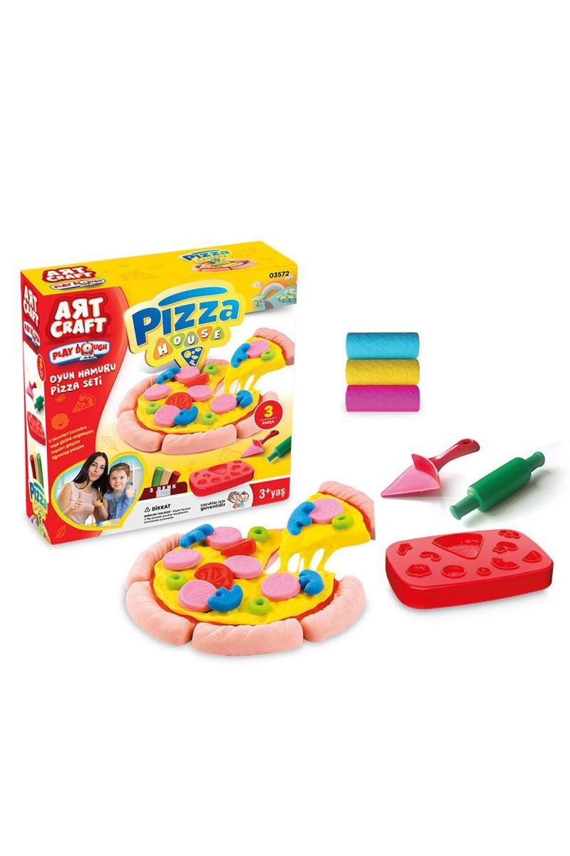 03572 Dede, Pizza Seti Oyun Hamuru 150 Gr / +3 Yaş