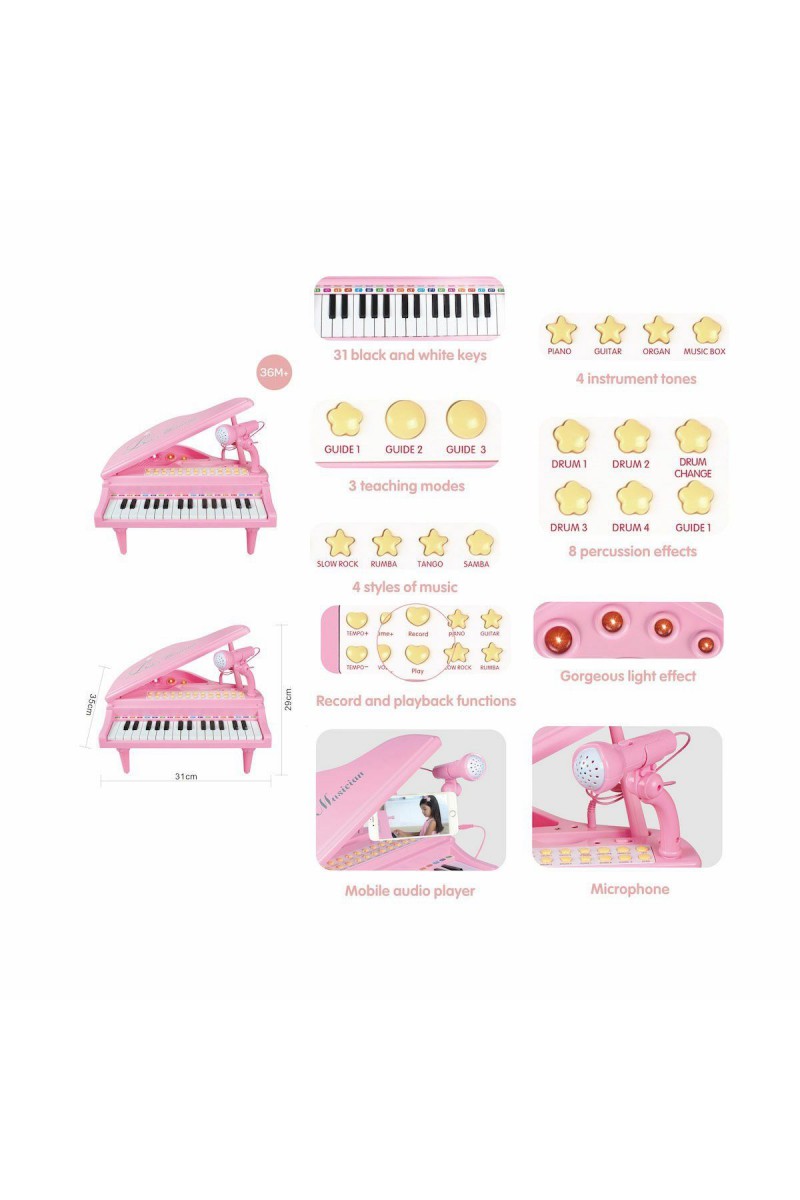 Bao-1504b 31 Tuşlu Mini Piano Mp3 -vardem