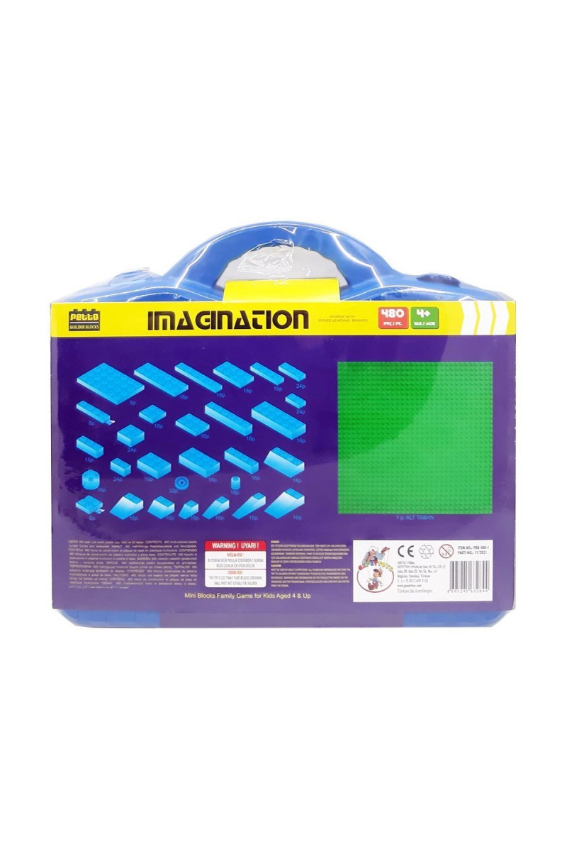 Pbb480-1 Çantalı Petto Blok Seti 480 Parça-gepettoys