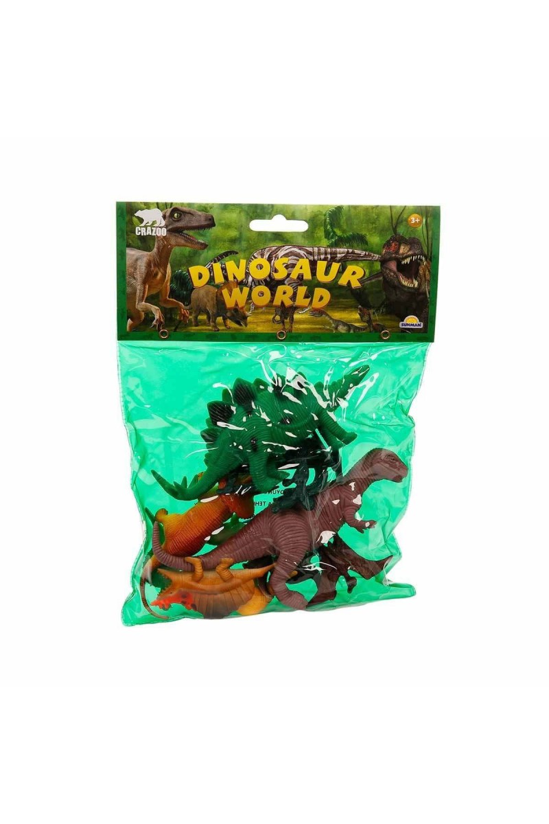 0710 Dinozorların Dünyası Poşetli Hayvan Oyun Seti Orta Boy