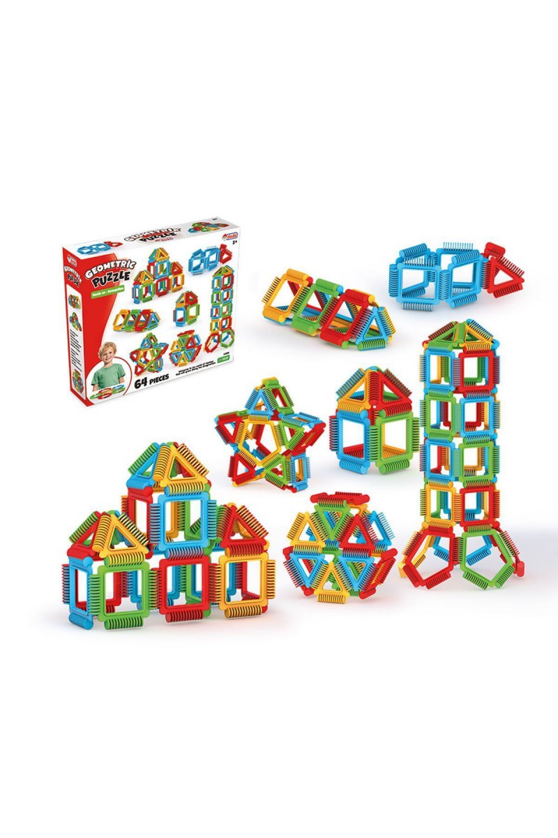 03896 Geometrik Puzzle 64 Parça -dede