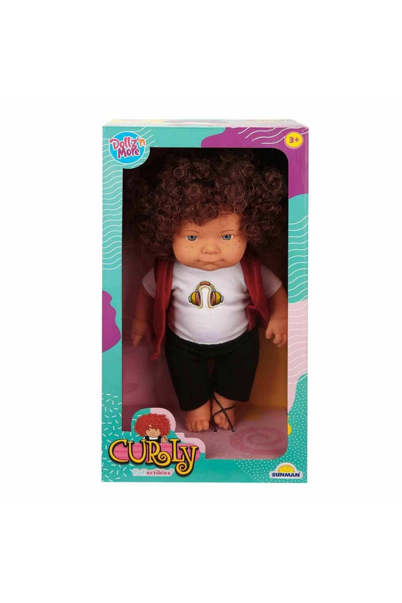 30151 Sunman, Curly Kıvırcık Saçlı Bebek 35 Cm