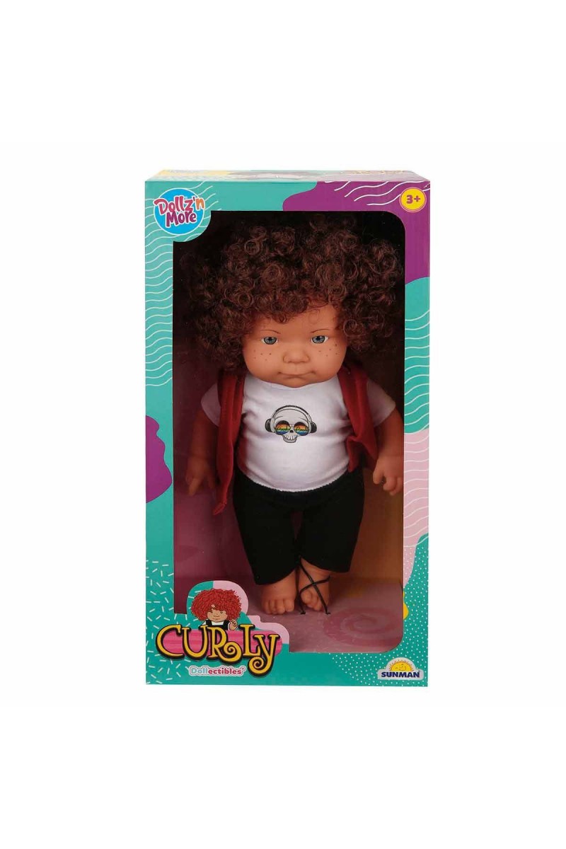 30151 Sunman, Curly Kıvırcık Saçlı Bebek 35 Cm