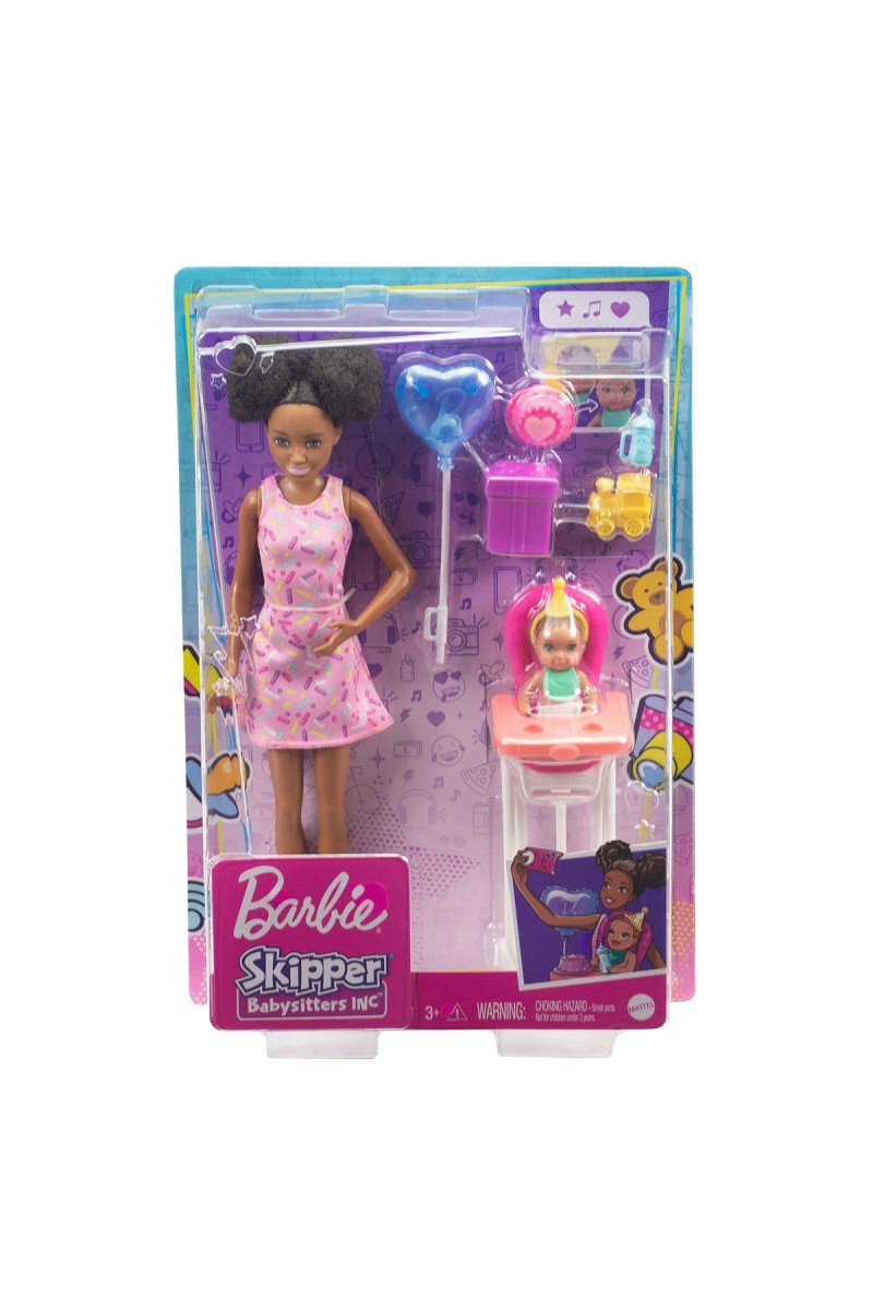 Fhy97 Barbie Bebek Bakıcısı Bebeği Ve Aksesuarları Oyun Seti