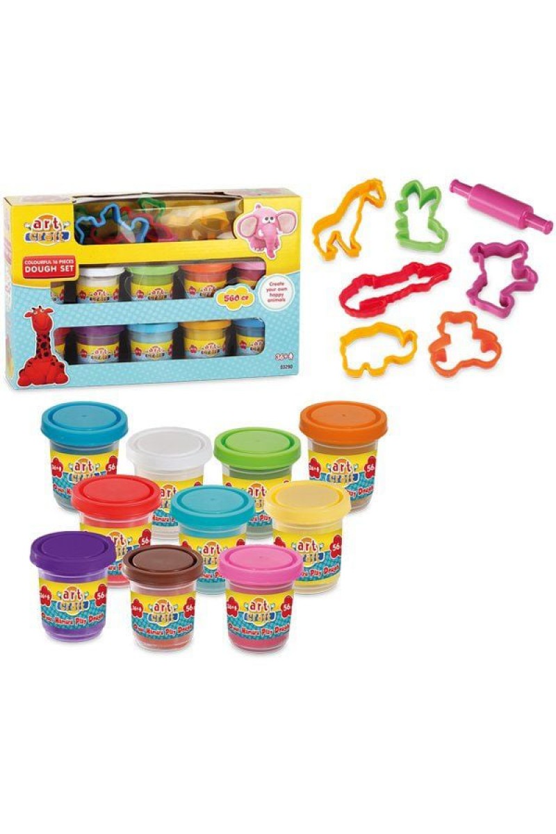 03290 Art Craft 16 Parça Hamur Seti-rengarenk / 560 Gr