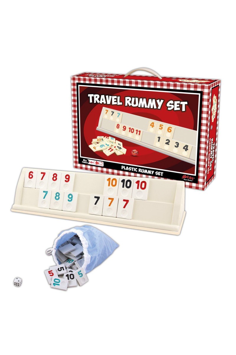 1010402 Travel Rummy Set ,star Okey