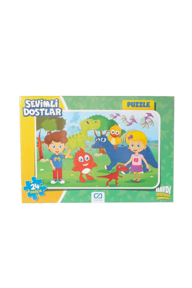 Cafrm-5121-5122 Sevimli Dostlar Frame Puzzle 24 Parça