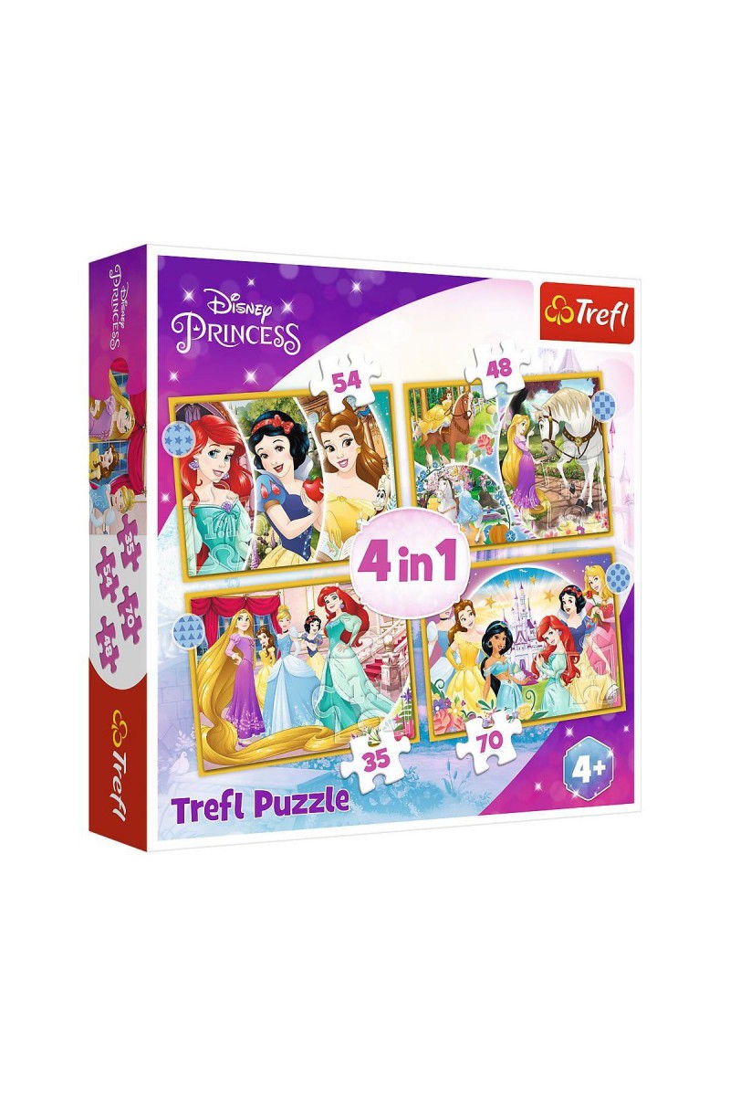 Puzzle-34385 Disney Princess 4ın1 Puzzle