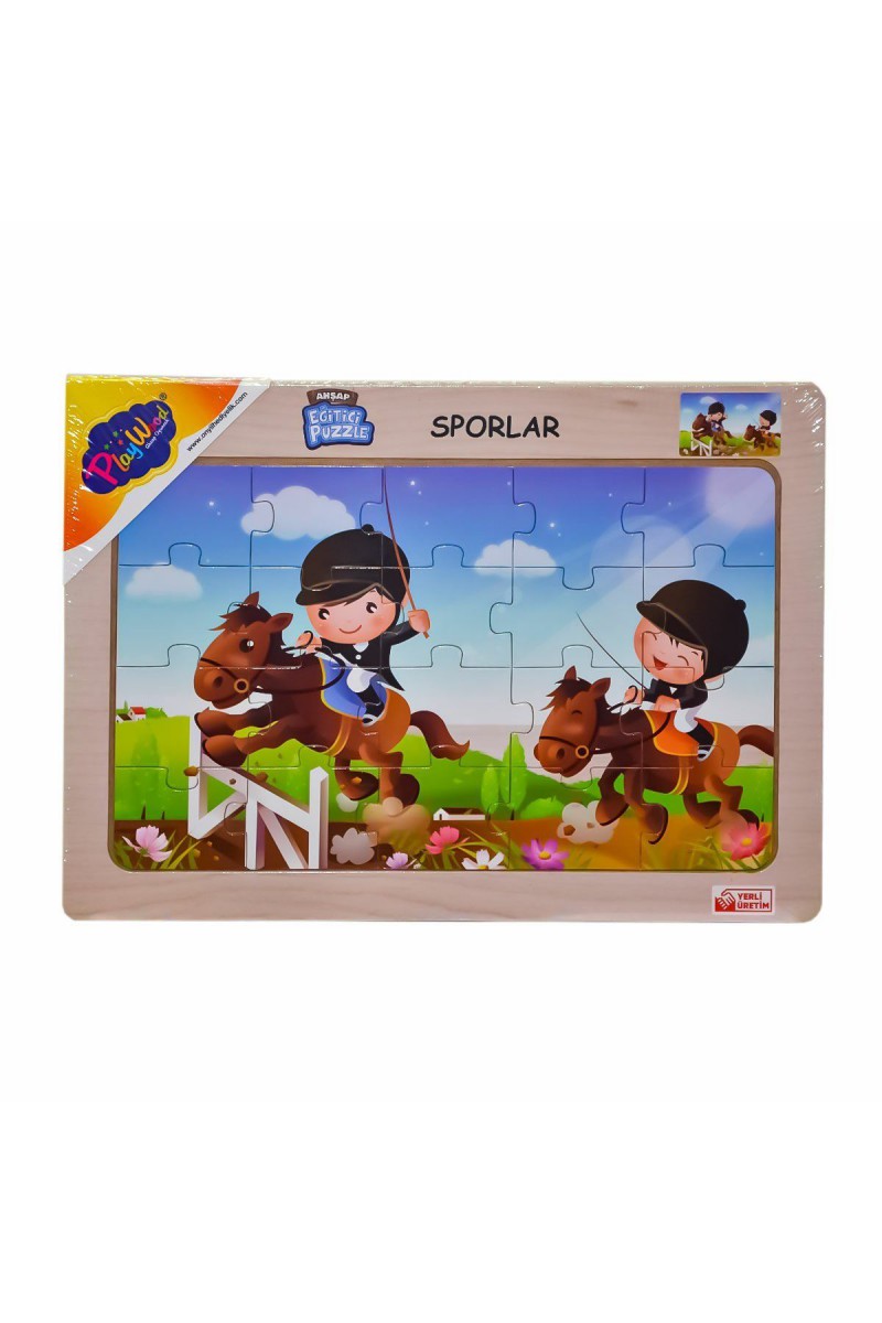 Ony-85-86-87-88 Ahşap Eğitici Puzzle Sporlar -onyıl