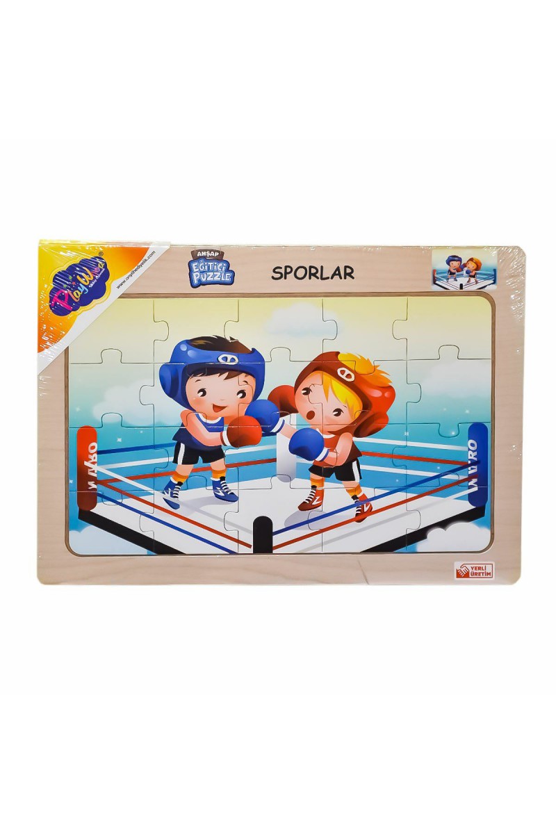 Ony-85-86-87-88 Ahşap Eğitici Puzzle Sporlar -onyıl