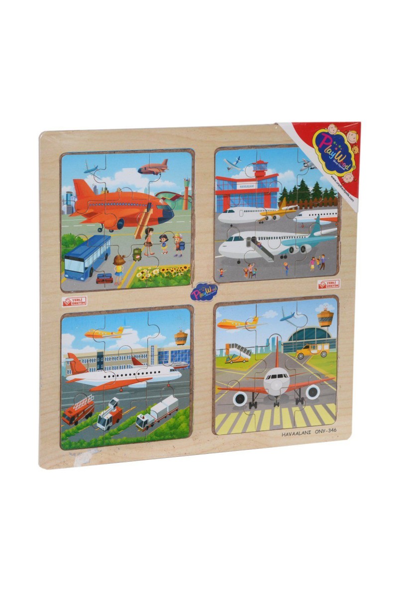 Ony-343/344/345/346 Ahşap Eğitici 4lü Puzzle -onyıl