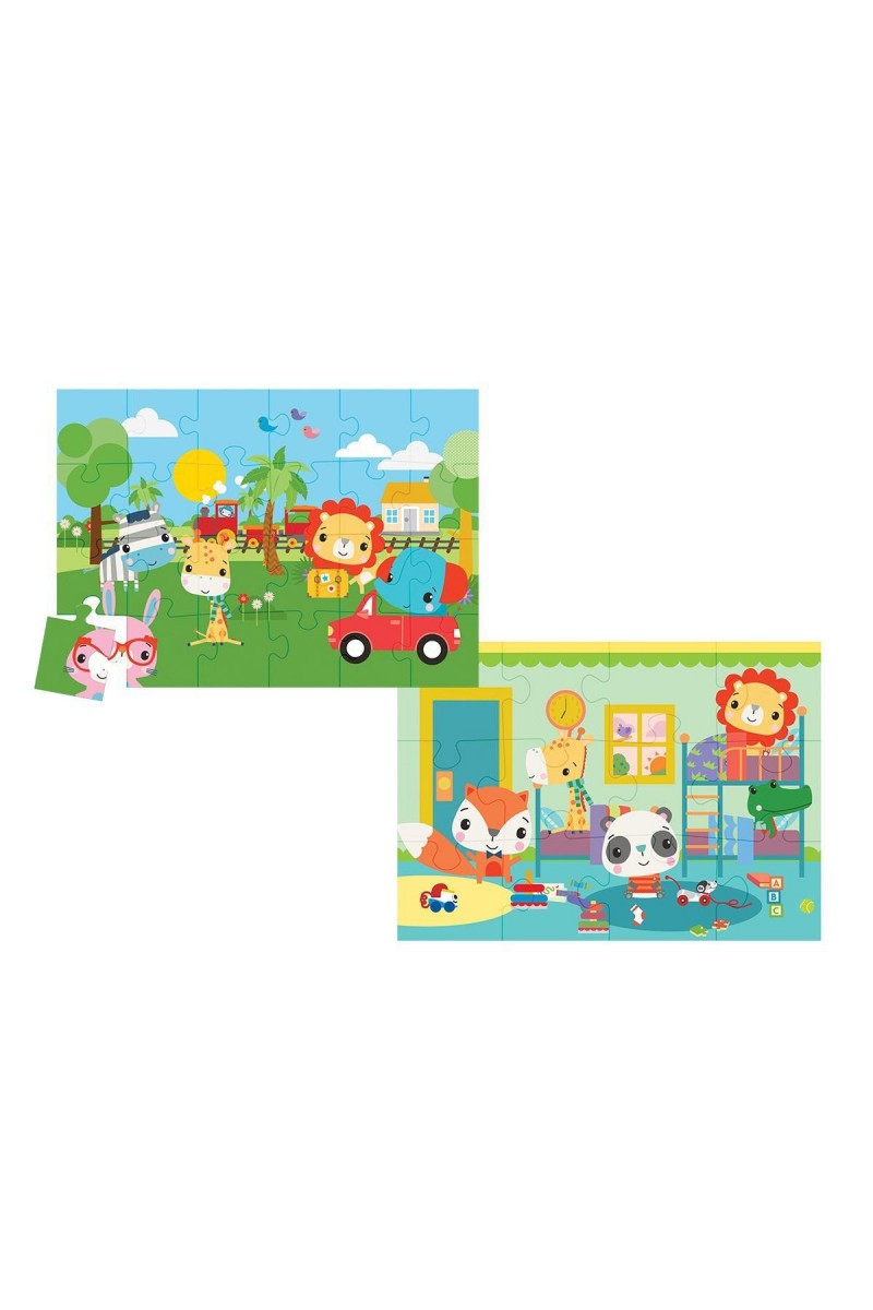 13406 Ks Fisher-price Baby Puzzle - Railway & Bedtime / 12+24 Parça Puzzle / +4 Yaş