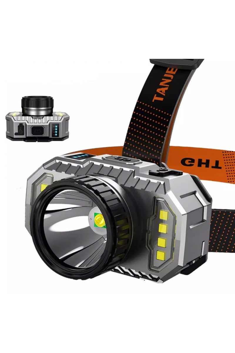 Ps-010 800 Lümen Şarj Göstergeli Cob Led Usbli Şarjlı Kafa Lambası