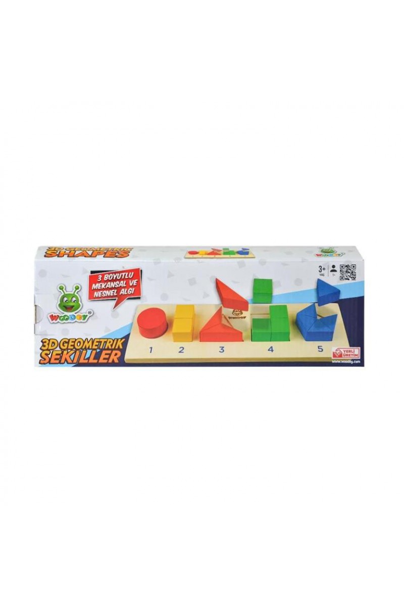 125 Woodoy 3d Yapboz Geometrik Şekiller Bultak