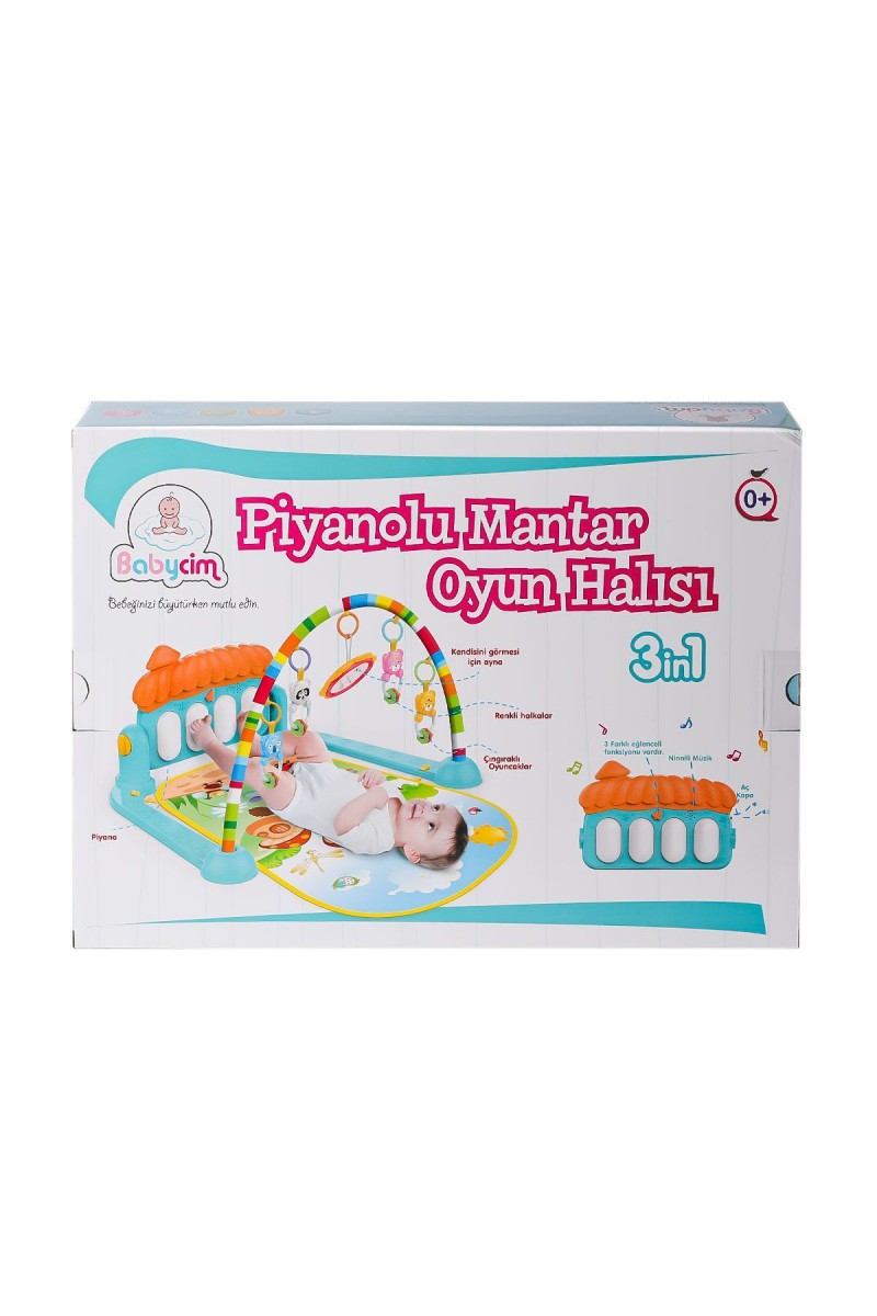 He0639 Babycim Mantar Pianolu Oyun Halısı -birliktoys